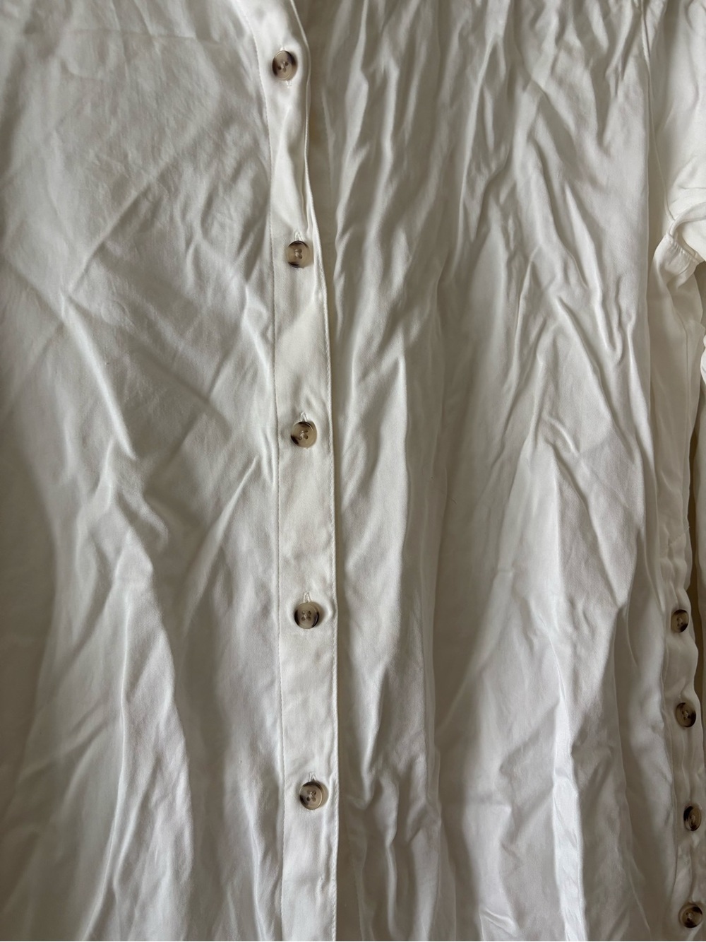 Chico's White Casual Button-Down Shirt